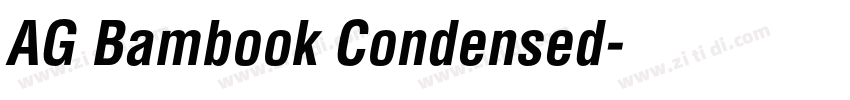 AG Bambook Condensed字体转换